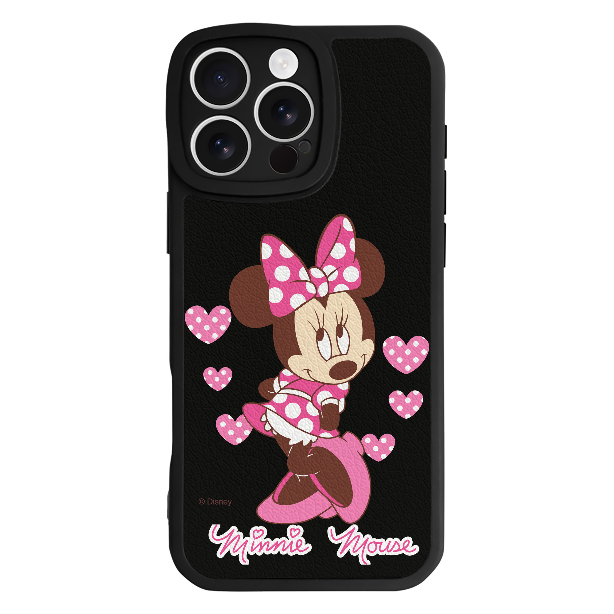 （画像用） ミッキーマウス Mickey Mouse 【iPhone 16シリーズ対応】シリコンスマホケース（レザー調） 材質：シリコン